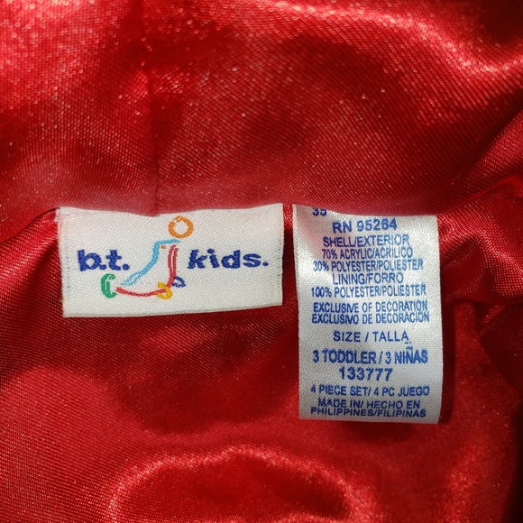 B.T. KIDS RED WITH BLACK SPOTS FAUX FUR JACKET WITH SCOTTISH TERRIERS SIZE 3T - Picture 4 of 8